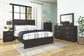 Belachime Queen Panel Bed with Mirrored Dresser and Chest