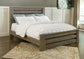 Zelen King Panel Bed with Mirrored Dresser and Chest