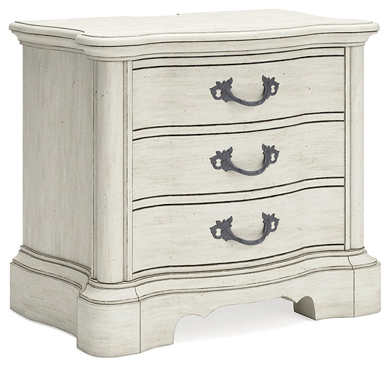 Arlendyne King Upholstered Bed with Mirrored Dresser and Nightstand