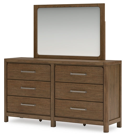 Cabalynn Queen Panel Bed with Storage with Mirrored Dresser, Chest and 2 Nightstands